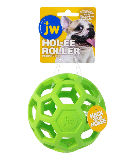 Balle chien JW PET non toxique le ballon Hol-ee Roller