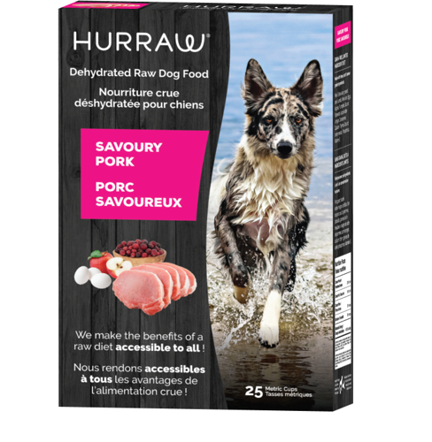 HURRAW Nourriture déshydratée - Porc Sans grains pour chien