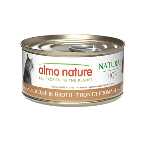 ALMO NATURE NATURAL - Thon & fromage en bouillon pour chat