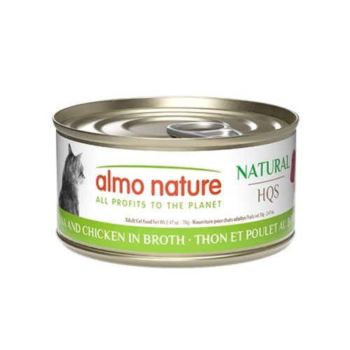 ALMO NATURE NATURAL - Thon & poulet en bouillon pour chat