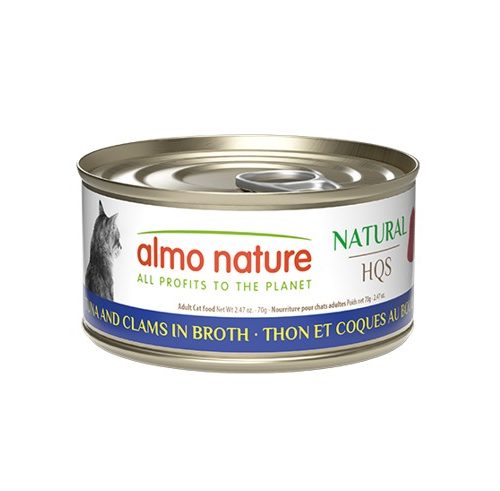 ALMO NATURE NATURAL - Thon & palourdes en bouillon pour chat