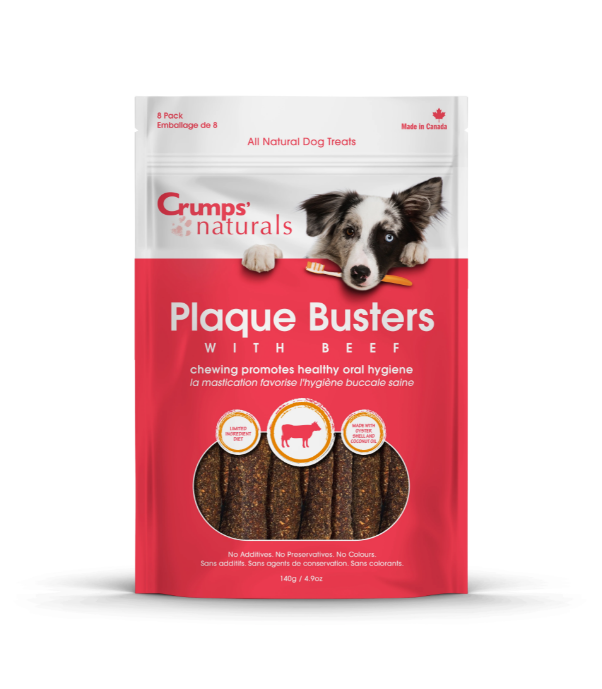 CRUMPS NATURALS – Gâteries dentaires Plaque Buster pour chien