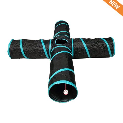 ARISTOKATZ - Tunnel noir et turquoise, 4 voies Pour chat