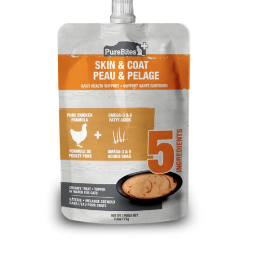PUREBITES – Gâterie crémeuse Peau & Pelage pour chat