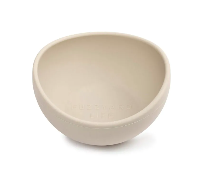 FUZZYARD – Bol en silicone rond sable pour chien
