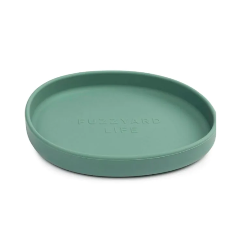 FUZZYARD – Bol en silicone plat vert pour chat