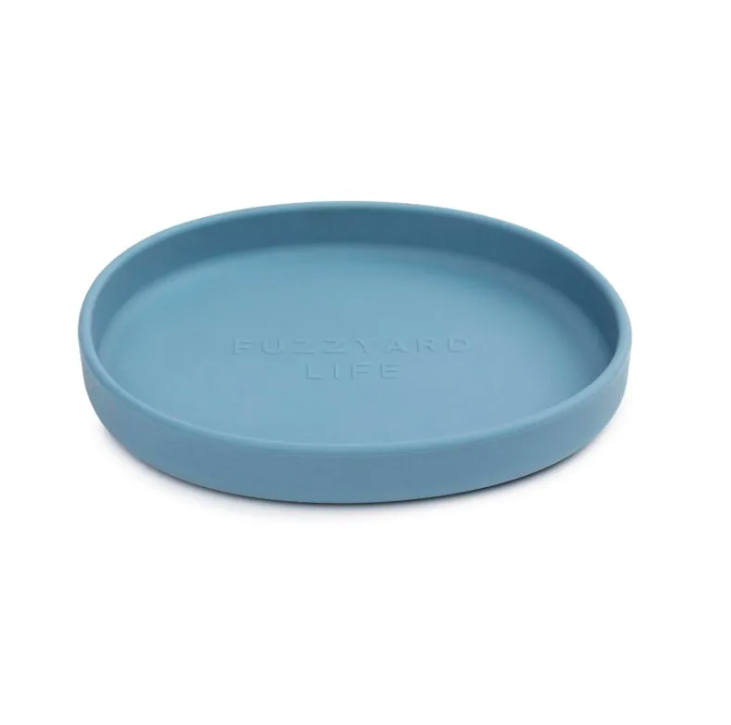 FUZZYARD – Bol en silicone plat bleu pour chat