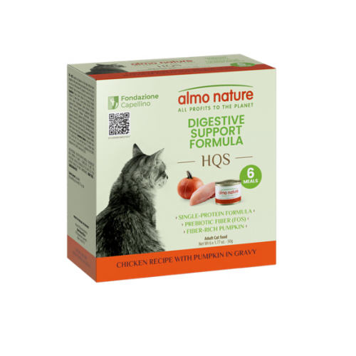 ALMO NATURE - Boite de 6 repas Soutien Digestif Poulet pour chat