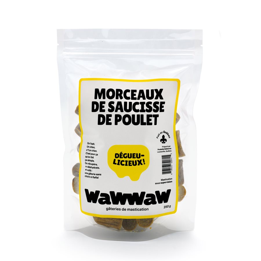 WAWWAW - Sac de bouchées de saucisses au poulet pour chien