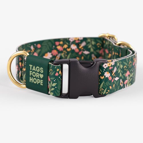 TAGS FOR HOPE - Collier Abeilles & Fleurs pour chien