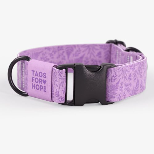 TAGS FOR HOPE - Collier Lilas Botanic pour chien