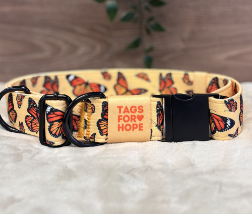 TAGS FOR HOPE - Collier Papillon pour chien