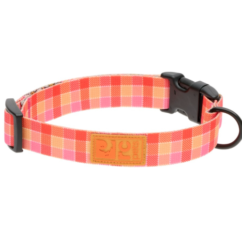 RCPETS - Collier éco Vichy joyeux pour chien