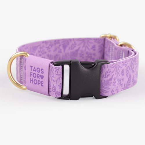 TAGS FOR HOPE - Collier lilas botanique pour chien