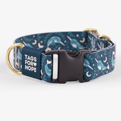 TAGS FOR HOPE - Collier Narval au clair de lune pour chien