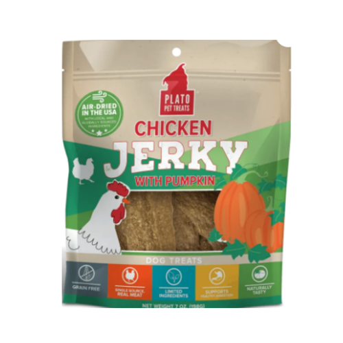 PLATO - Sac de jerky Poulet et citrouille pour chien