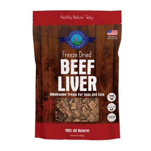 SHEPHERD BOY FARMS – Sac de gâteries au foie de boeuf pour chien et chat