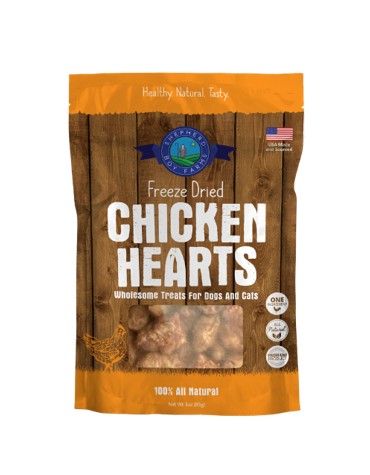 SHEPHERD BOY FARMS – Sac de gâteries coeur de poulet pour chien et chat