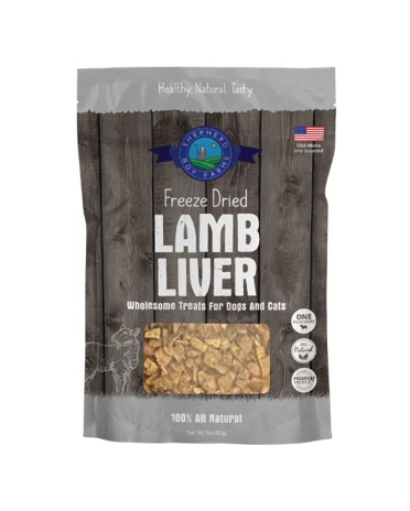 SHEPHERD BOY FARMS - Sac de gâteries au foie d'agneau pour chien et chat