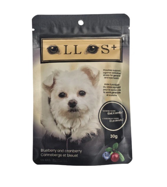 OLLOS - Supplément soins des yeux aux bleuets et canneberges pour chien