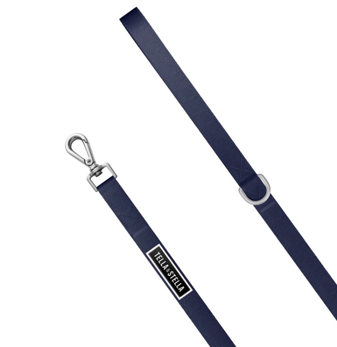 TELLA & STELLA - Laisse polyester bleu marin pour chien