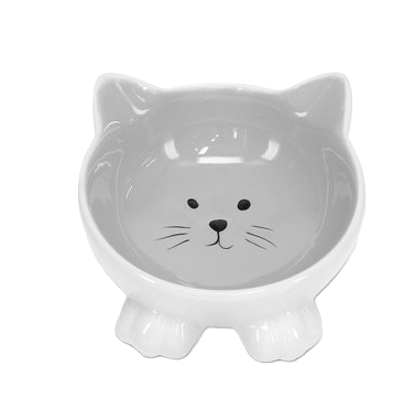 FLAMINGO – Bol en céramique gris pour chat