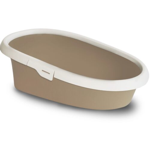 BERGAMO - Bac à litière oval mocaccino pour chat