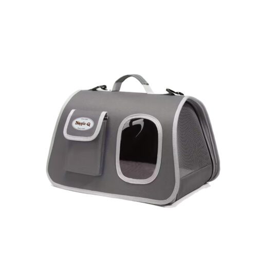DOGGIE-Q - Petit transporteur gris pour chien et chat