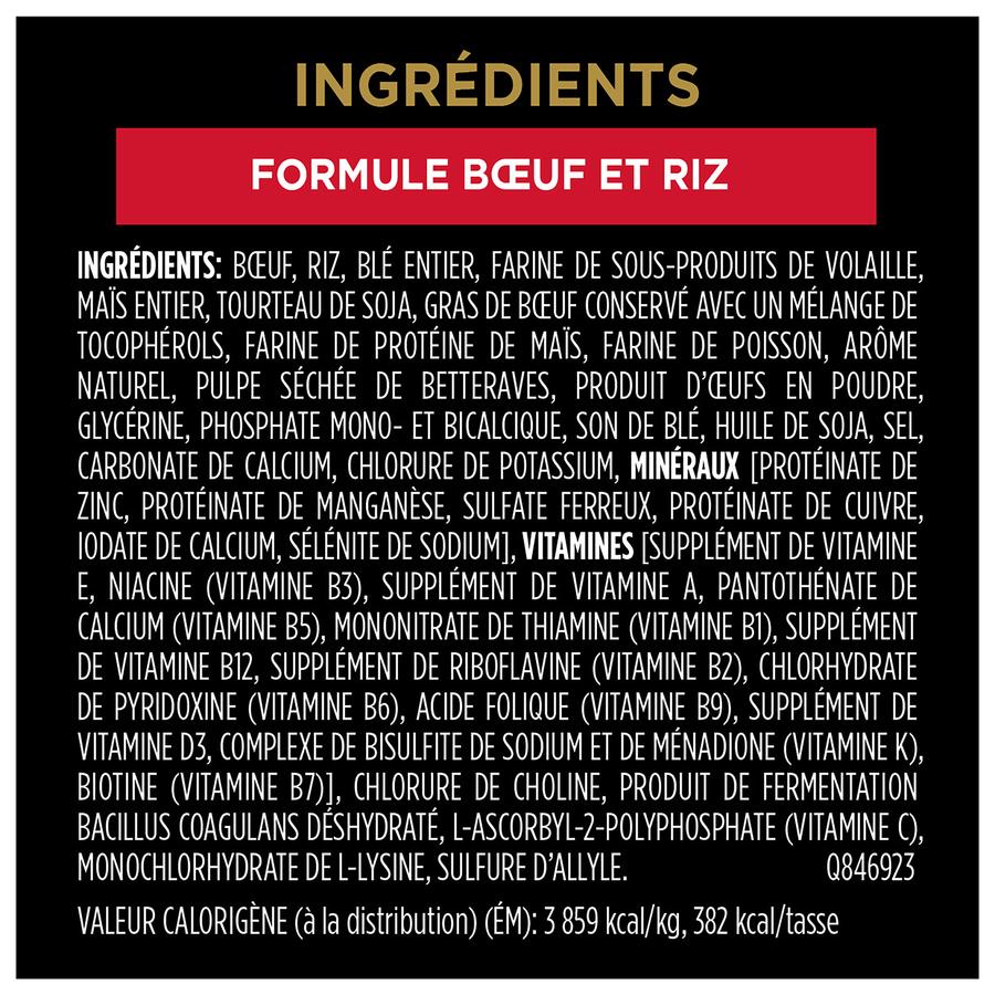 PROPLAN Nourriture sèche - Formule Bouchées à la Viande Adulte Boeuf et Riz pour chien 15.9kg – Image 4