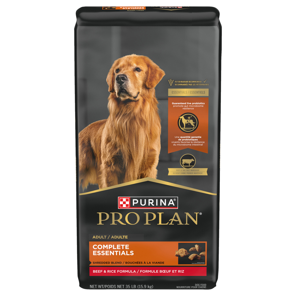 PROPLAN Nourriture sèche - Formule Bouchées à la Viande Adulte Boeuf et Riz pour chien 15.9kg