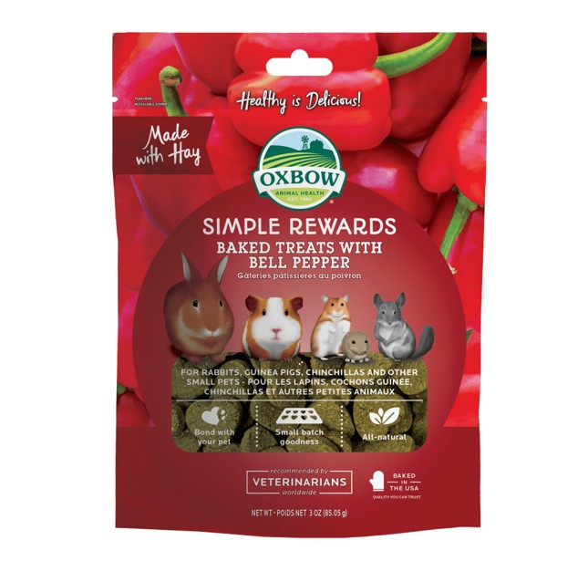 OXBOW - Gâteries cuites au four aux poivrons pour rongeurs