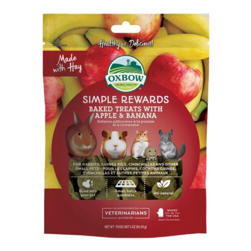 OXBOW - Gâteries cuites au four à la pomme banane pour rongeurs