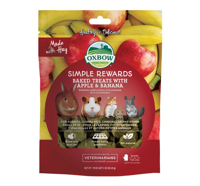 OXBOW - Gâteries cuites au four à la pomme banane pour rongeurs