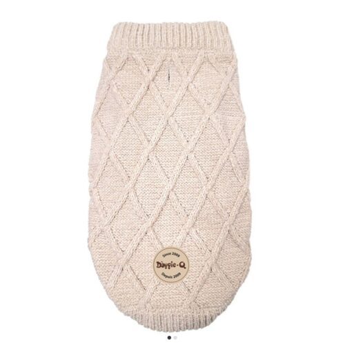 DOGGIE-Q - Chandail beige rosé pour chien