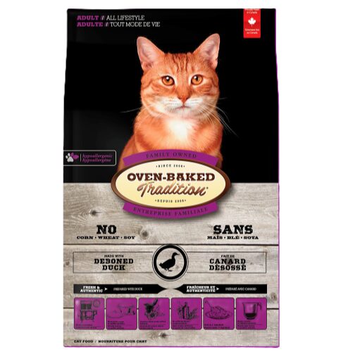 OVEN-BAKED - Nourriture hypoallergène au Canard pour chat